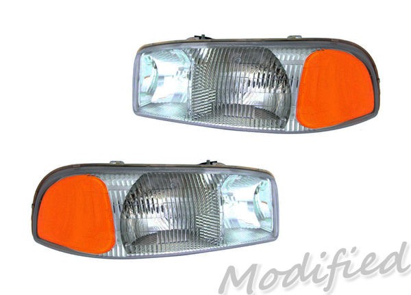 Fits 2000 2006 GMC Yukon XL 99 07 Sierra Clear Head Light Lamp 