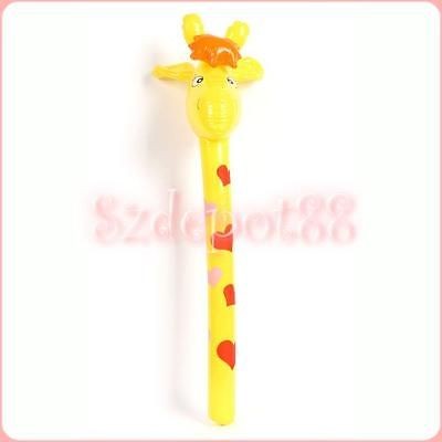 140cm Giraffe Stick Inflatable Blow Up Gag Gifts Playing Party Favor 