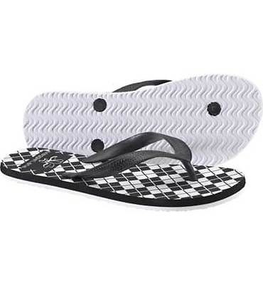 NWT MAGGIE LANE GOLF SPIKELSS FLIP FLOP SANDALS BLACK WHITE SIZE 6 NEW 