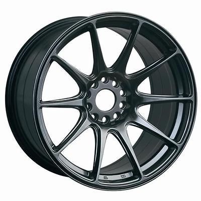   BLACK RIMS WHEELS 18x8.75 +35 5x100 SUBARU WRX TC COROLLA GOLF XD GTI