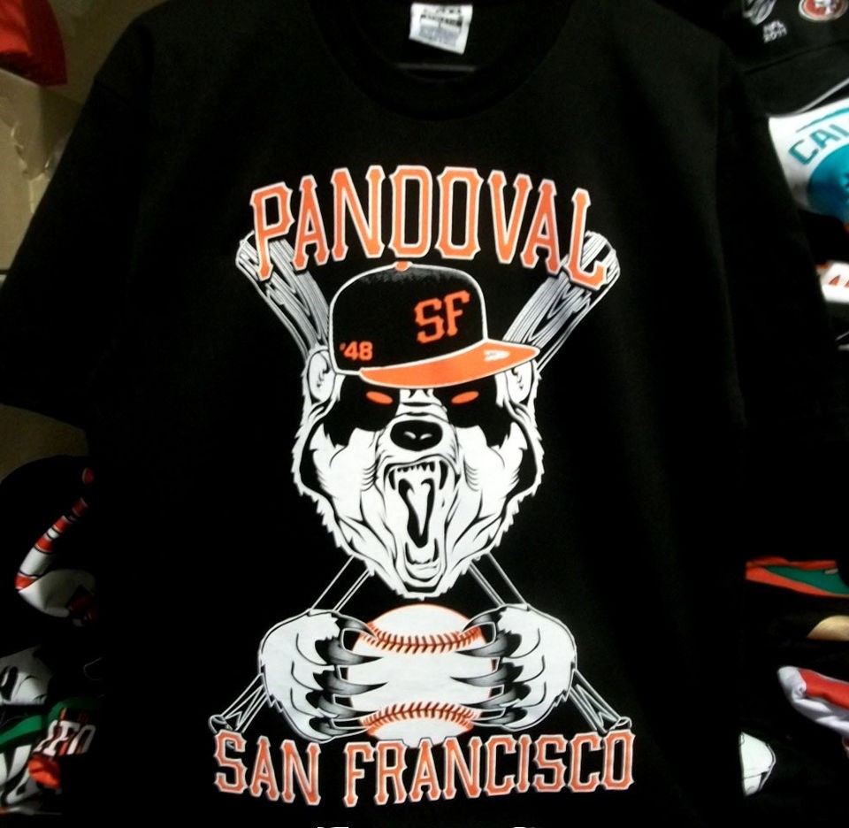 San Francisco Giants Black T Shirt Pablo Sandoval Pandoval Fear Kung 