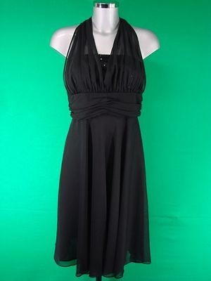   SENSE 40s/50s VINTAGE MARILYN MONROE STYLE SEQUINED HALTERNECK DRESS