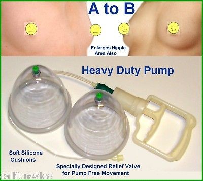 BREAST ENLARGEMENT BUST ENHANCEMENT  DUAL CUP with Freedom connectors 