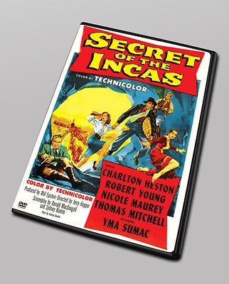 SECRET OF THE INCAS (CHARLTON HESTON, YMA SUMAC) PROTO INDIANA JONES 