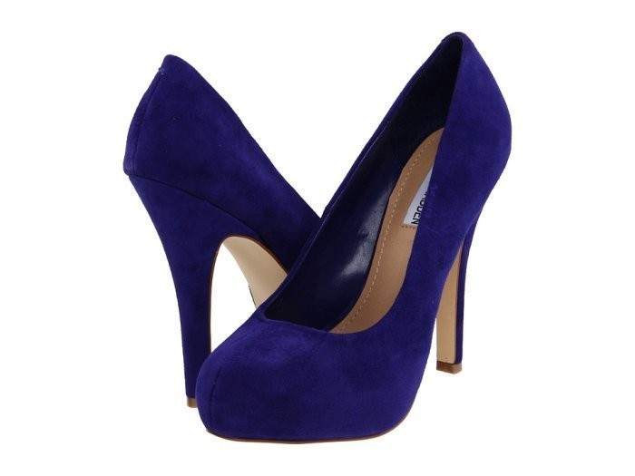 STEVE MADDEN Traisie Blue Suede Platform Pumps NEW NIB 8 FREE Ship to 