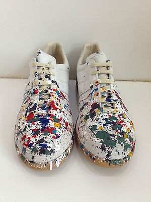 Maison Martin Margiela Mens Colour Drops Sneakers Paint Splatter 
