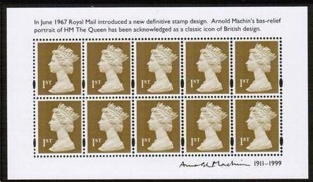 2011 Arnold Machin Centenary Miniature Sheet mint nh Security AM11 