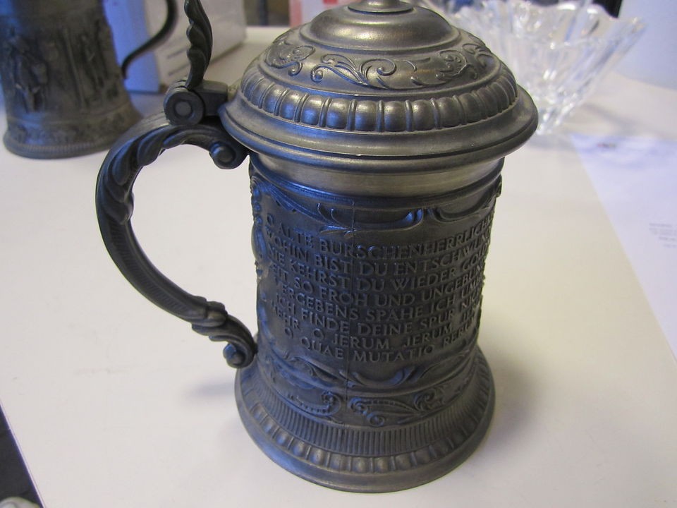 Vintage German Beer Stein. Rein Zinn WMF With Writing