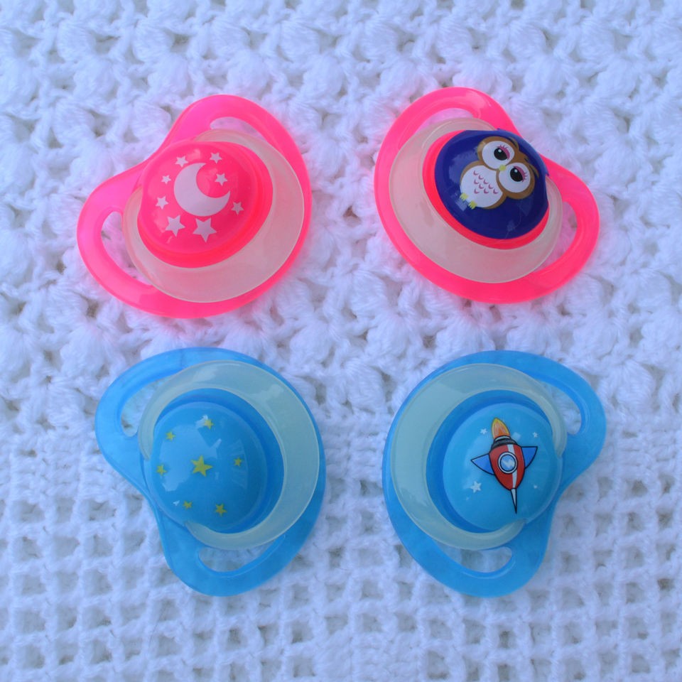 PJs ♥♥ Small ♥♥ Pink or Blue ♥♥ DUMMY PACIFIER + MAGNET 4 