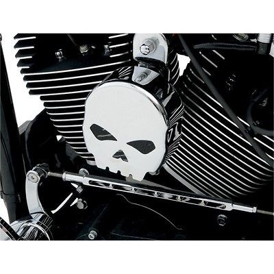 Chrome Skull Profile Horn Cover for Harley Softail Dyna Touring 