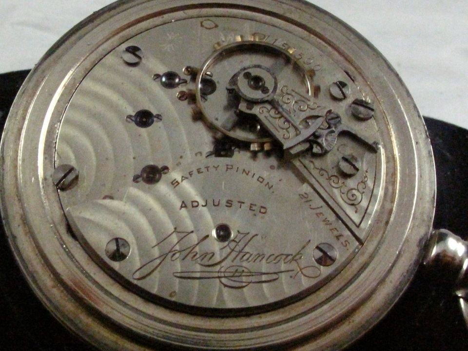 VINTAGE 18S HAMPDEN 21 JOHN HANCOCK POCKETWATCH RUNNING