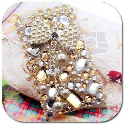 3D Bling Gold Hard Case Skin Cover iPod Touch 4G iTouch 4 G 4th Gen 