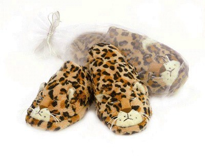 Microwaveable Leopard Slippers