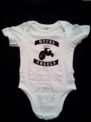 Little Biker Onesie Hecks Angels. Long Sleeve and Short Sleeve. All 