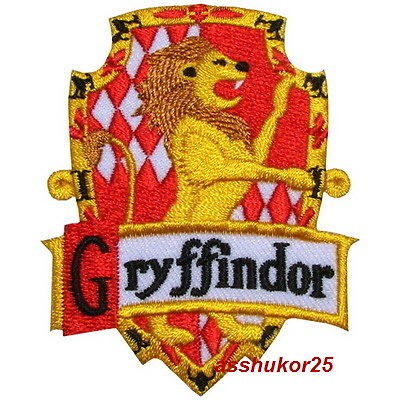 Harry Potter House GRYFFINDOR Crest Badge Iron on Patch