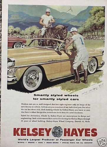 1954 Kelsey Hayes Wheel ORIGINAL OLD Ad 5+= FREE SHIP