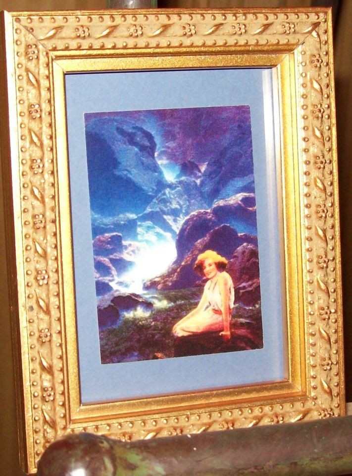 MOONLIGHT   MAXFIELD PARRISH   FRAMED MINATURE