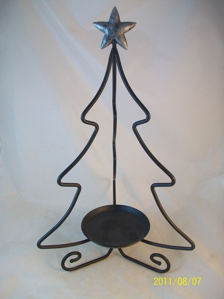 Longaberger Wrought Iron Christmas Tree Candle Holder NIB