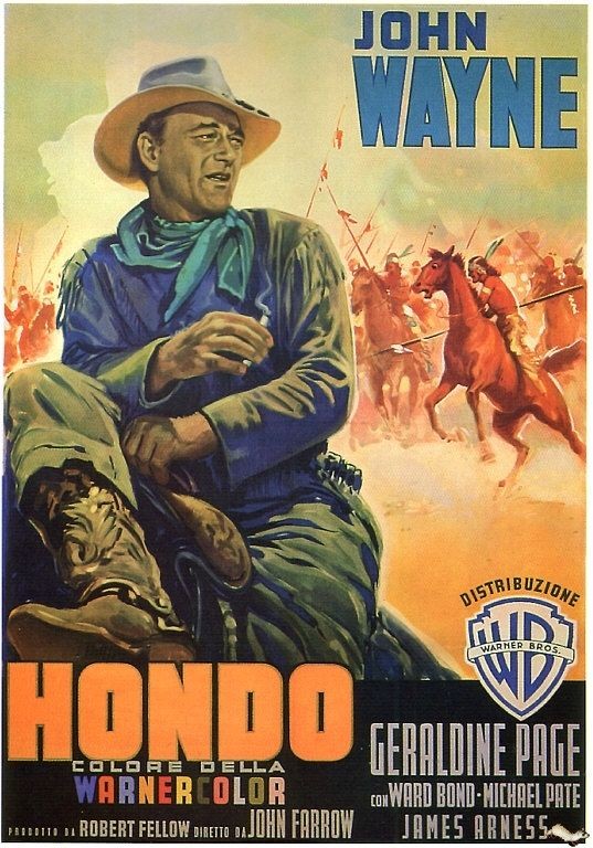 JOHN WAYNE HONDO VINTAGE FILM POSTER METAL PLAQUE SIZES = 11x8 