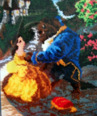 MCG TEXTILES DISNEY LATCH HOOK RUG KIT BEAUTY AND THE BEAST