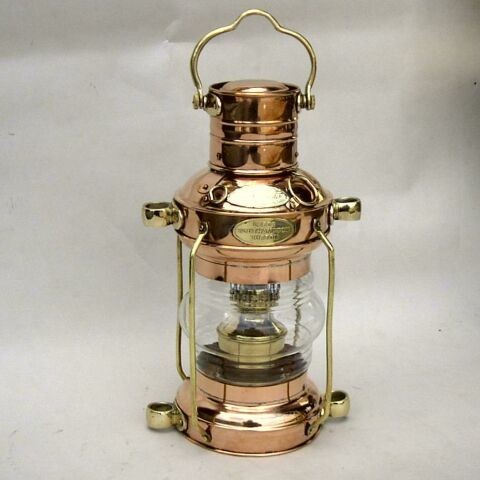 ANCHOR LAMP COPPER ~ SHIP LANTERN 14~NAUTICAL ~PIRATE