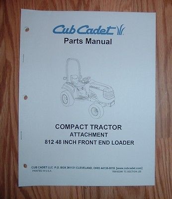 CUB CADET 6000 & 7000 SERIES 812 FRONT END LOADER PARTS MANUAL