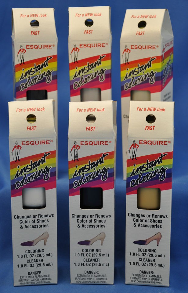 Esquire Instant Shoe Coloring, Shoe, Leather Dye  6 Colors  NEW