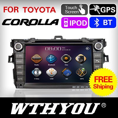 NEW 8 HD LCD CAR DVD PLAYER GPS TV BT TOYOTA COROLLA