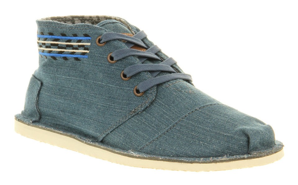 Mens Toms Desert Botas Chambray Ptrn Casual Shoes