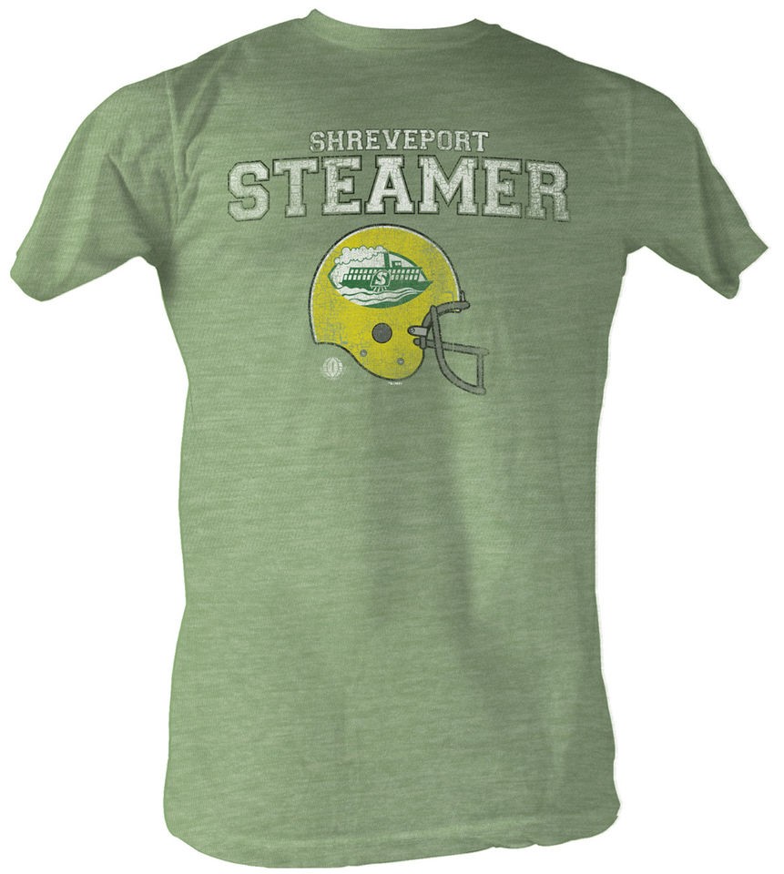 World Football League T Shirt Shreveport Steamers Adult Green Tee 