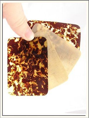 NOUVEAU 1880s FRENCH TORTOISESHELL CELLULOID SLIDE DANCE CARD 