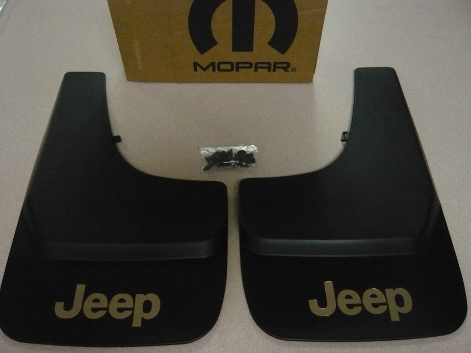 NEW JEEP MOPAR FLAT SPLASH GUARDS   LIBERTY   GRAND CHEROKEE   PATRIOT 