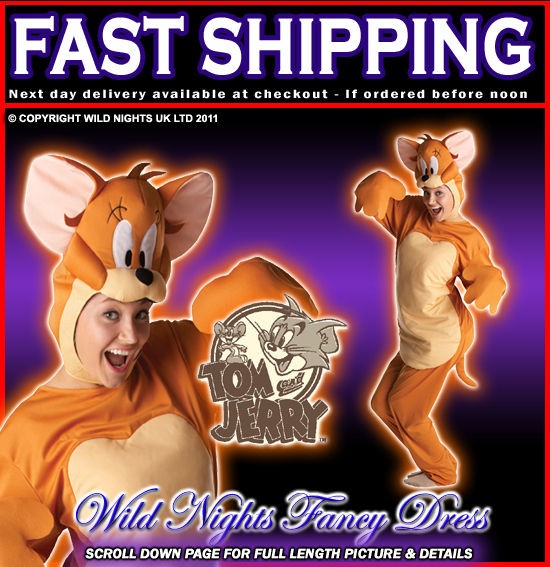 FANCY DRESS COSTUME ~ ADULT TOM AND JERRY   JERRY MOUSE EXTRA LARGE