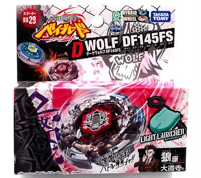 Beyblade TAKARA TOMY JAPAN BB 29 Dark Wolf DF145FS + LAUNCHER RARE