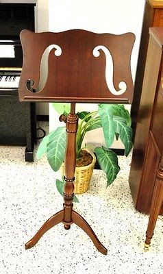 Frederick Violin F Hole Wooden Music Stand Walnut