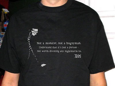 JOHNNY THE HOMICIDAL MANIAC T SHIRT LRG jthm goth #5