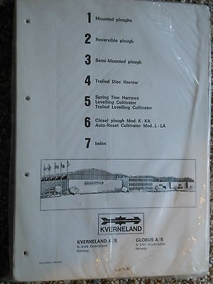KVERNELAND A/S MANUAL MOUNTED REVERSIBLE PLOUGHS DISC HARROW 