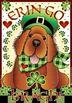 Jeremiah Junction Garden Flag IRISH SETTER 12x18 dog puppy St 