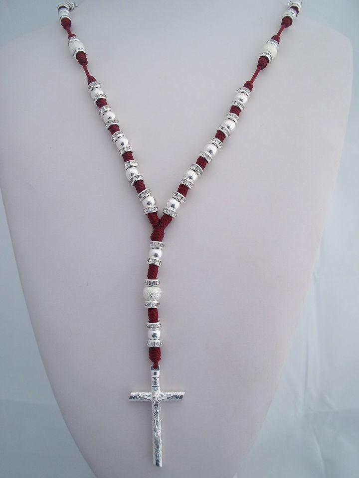   Sinaloense, Silver Rosary Bling Alterado Buchon A La Moda Jersey Shore