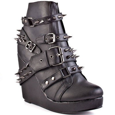 abbey dawn new 109 studded wedge bootie size 7 usa