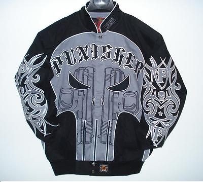 SIZE L AUTHENTIC HOLLYWOOD THE PUNISHER EMBOIDERED COTTON JACKET L