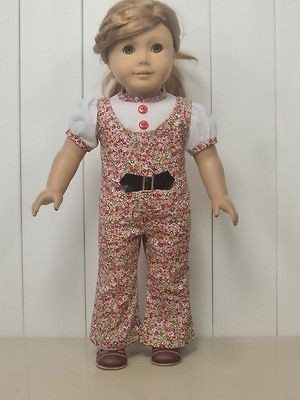 Handmade Suspender Trousers Set fits 18 American Girl doll NEW