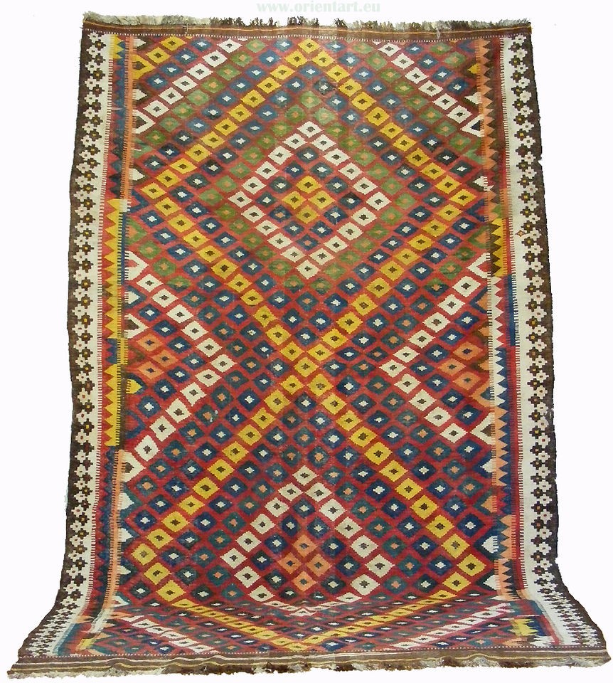 13x8 feet antique Large Afghanistan nomadic Kilim Early 20th Century 