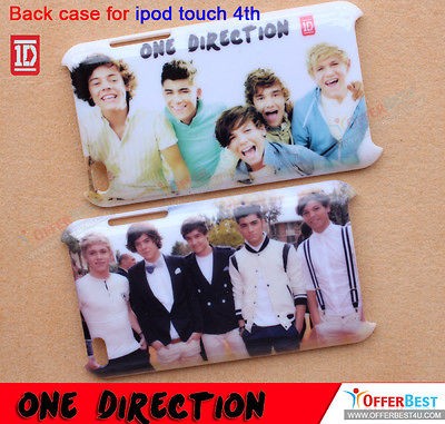   One Direction JUSTIN BIEBER Case for ipod touch 4 Case +ID necklace