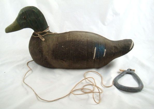 Vintage Carved Mallard Drake Decoy Animal Trap Co. of Miss Pascagoula 