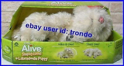 wowwee alive sleeping cuties labradoodle puppy new 