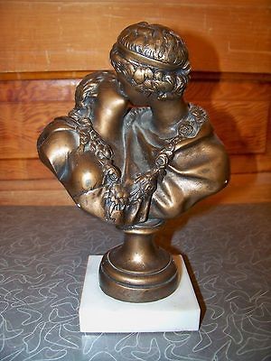 1967 Austin Productions Roman Greek Man and Woman Kissing Statue on 