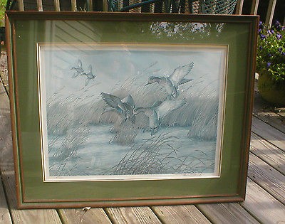 1978 DUCKS UNLIMITED FRAMED PRINT CHARLES E. MURPHY SIGNED 