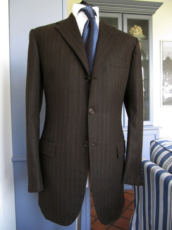 stunning brown kiton napoli pure cashmere suit sz 42
