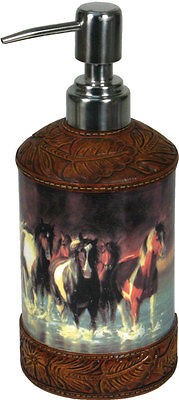 Rush hour horse lotion dispenser/hors​es running in water/matching 